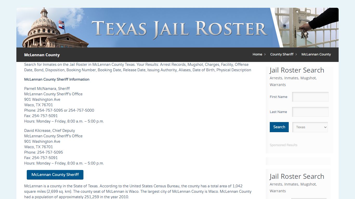 McLennan County | Jail Roster Search